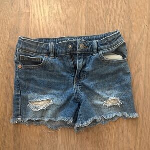 Cat & Jack Blue Jean Shorts Distressed Casual